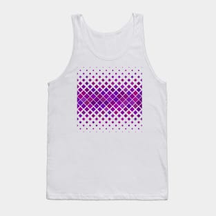 Purple Geometric Halftone Pattern Design Tank Top